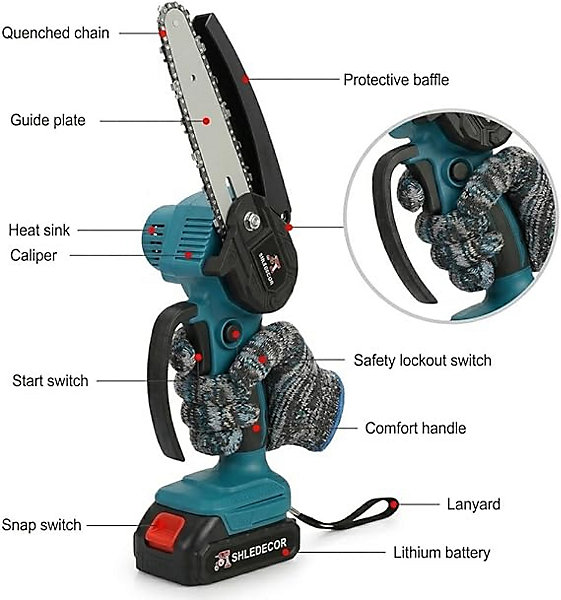 8-Inch Electric Mini Chainsaw Kit.