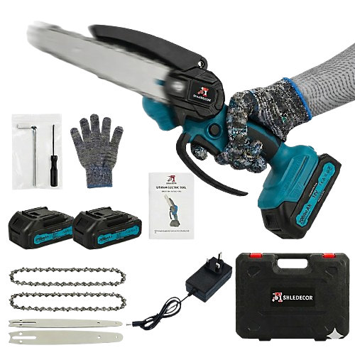 8-Inch Electric Mini Chainsaw Kit.