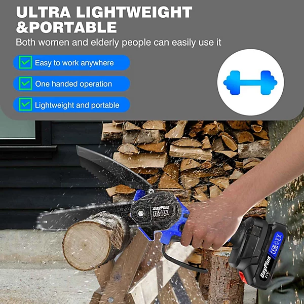 mini electric Cordless chainsaw.
