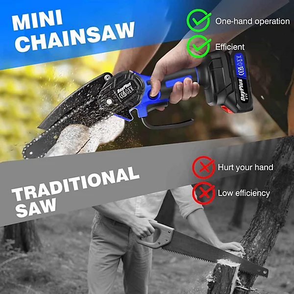 mini electric Cordless chainsaw.