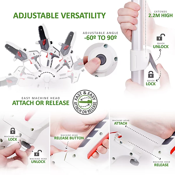 Cordless Pole & Handheld Chainsaw.