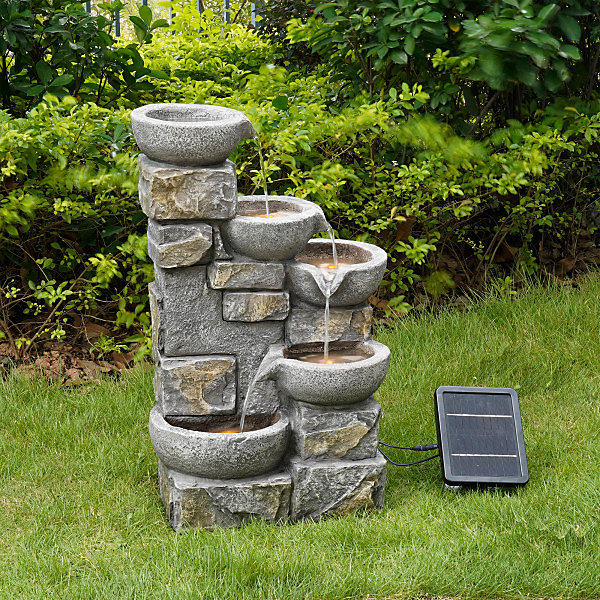 Teamson Home 4-Tier Solar Water Feature.
